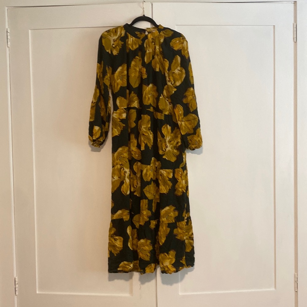 Green MIDI Long Sleeve Dress